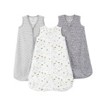 Simple Joys by Carter\'s Baby 3-Pack Cotton Wearable Blankets, Animals/Stripes, Medium