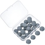 Gejoy 20 Pcs Billiard Pool Cue Tips Replacement Kit Pool Stick Tips with Storage Box for Snooker(13 mm,Gray)