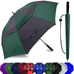 Baraida Golf Umbrella Large 62/68/72 Inch, Extra Large Oversize Double Canopy Vented Windproof Waterproof Umbrella, Automatic Open Golf Umbrella for Men and Women and Family.(62 inch,Green/Black)