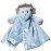 Bearington Lil Tracer Dinosaur Loveys for Babies - 15 Soft and Cuddly Baby Security Blanket with Satin Trim - Light Blue Lovies for Baby Girls and Boys - Comfort Toy and Snuggle Buddy for Newborns