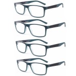 DONGDI Blue Light Blocking Reading Glasses 4 Pack Computer Readers for Women Men,Anti Glare UV Ray Filter Eyeglasses (4pack-green, 1.00)