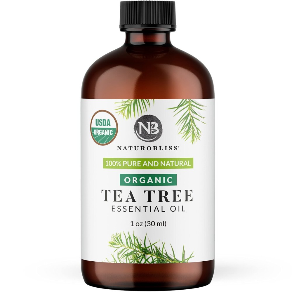 NaturoBliss Organic Tea Tree Essential Oil, 100% Pure Therapeutic Grade, Premium Quality Tea Tree Oil, 1 fl. Oz / 30 ml - Perfect for Aromatherapy and Relaxation (Tea Tree, 30ml)