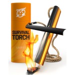 Fire Starter Survival Tool - All-in-One Patented Flint and Steel Fire Striker Kit - Ferro Rod Fire Starter with 36 Waterproof Tinder Wick Rope and Steel Fire Striker | Prepared4X