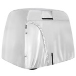 Explore Land 600D Waterproof Golf Cart Cover Universal Fits for Most Brand 4 Passenger Cat (Silver)