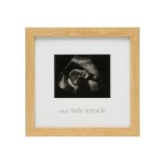 Kate & Milo Our Little Miracle Sonogram Frame, Wooden Baby Picture Frame, Ultrasound Keepsake, Gender-Neutral Nursery Dcor, Newborn Baby Memory Gift