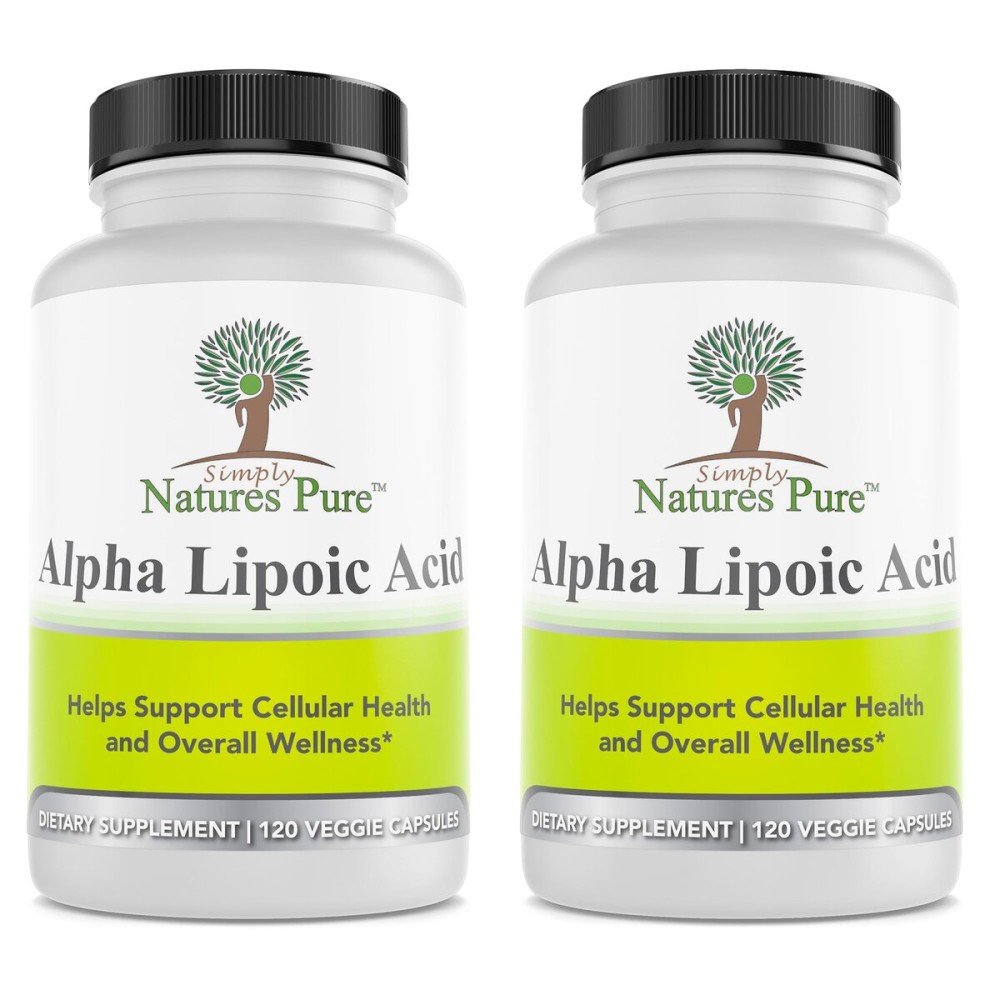 Simply Natures Pure Alpha Lipoic Acid 600mg 240 Veggie Capsules, Non-GMO Thioctic Acid 8 Month Supply