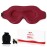 Sleep Eye Mask for Men Women, Lash Extensions 3D Sleeping Mask, Travel Blackout Night Blindfold Eye Shade Cover with Adjustable Strap (Red-3D)