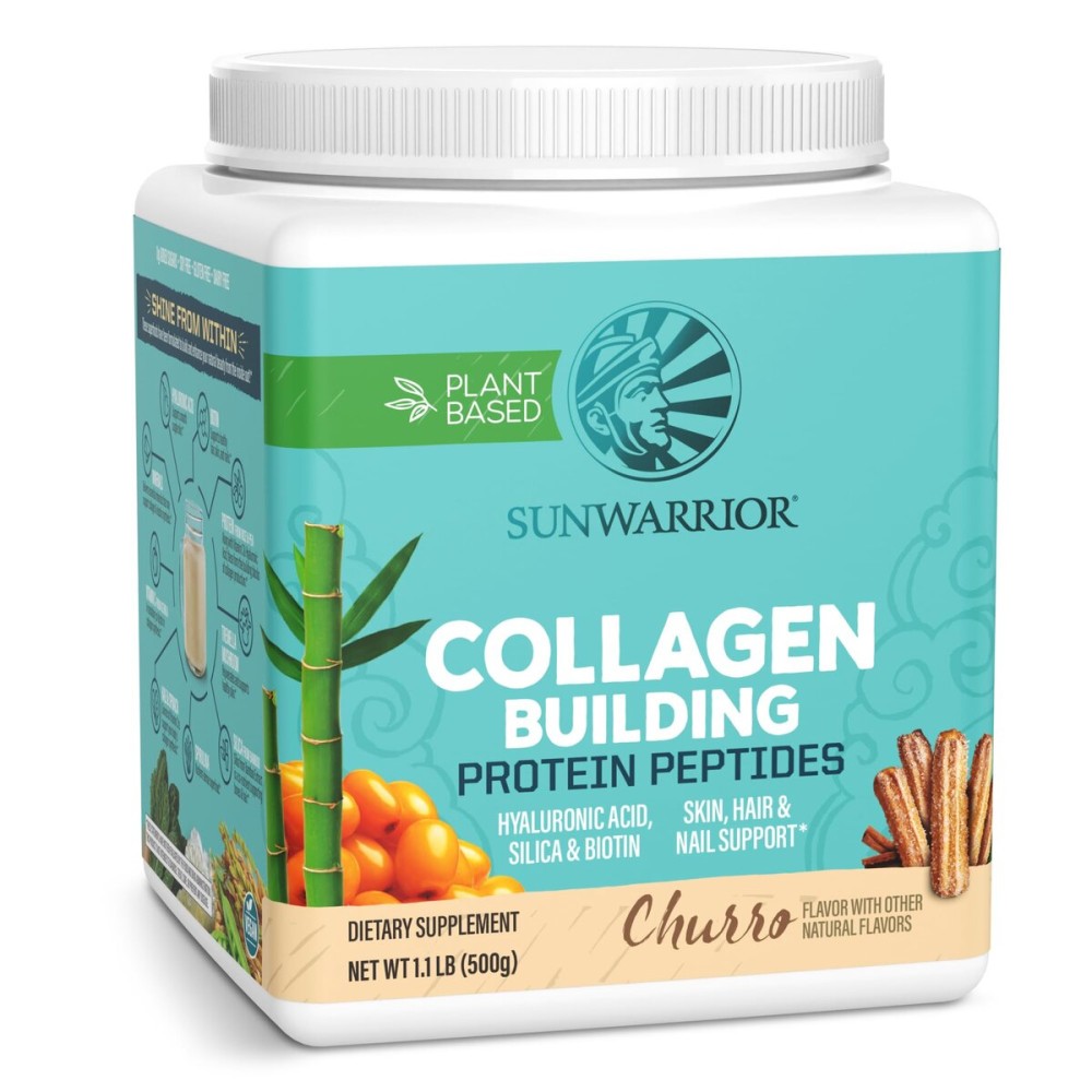 Vegan Collagen Protein Powder for Women Silica Plant Based Collagen Powder Churro Flavor with Vegan Hair Skin and Nails Vitamins Non-GMO No Added Sugar Soy Dairy & Gluten Free (Churro, 20 Servings)