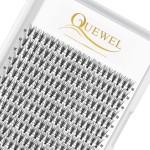QUEWEL Cluster Lashes 240Pcs Individual Lashes 20D 0.07D Curl 16mm Knot-Free Lash Extensions Clusters Lashes Soft&Natural False Eyelashes Individual DIY Eyelash Extension at Home(20D 0.07D 16)