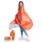 ANLOKE Emergency Blankets Mylar Thermal Blanket (4 Pack) of Gigantic Space Blanket 82 * 52 in. Survival Blankets Heavy Duty Camping Gear,First Aid, Silver+Orange