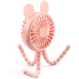 Keweis Stroller Fan - Mini Handheld Octopus With Flexible Tripod for Car Seat, Student Bed, Bike - USB Rechargeable, Desk Fan for Office, Baby Room or Outdoor