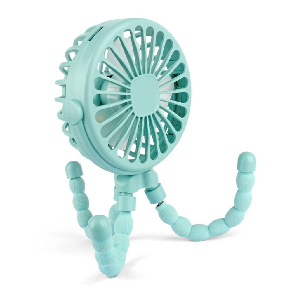 Keweis Mini Handheld Octopus Fan - Baby Fan with Flexible Tripod for Stroller, Car Seat, Student Bed, Bike, Desk or Outdoor - USB Rechargeable