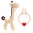 SHARE&CARE Christmas Silicone Giraffe Baby Teether Toy with Storage Case, for 3 Months Above Infant Sore Gums Pain Relief, Valentine\'s Festive Baby Teething Toys, Women Gift for Mom, Wife, Her (Cream)