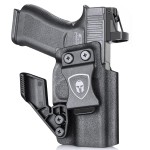 WARRIORLAND IWB Kydex w/Claw & Optics Cut Holster, Compatible with Glock 43 / G43X (No Rail Version Only), Inside The Waistband Concealed Carry, Adj. Posi-Click Retention & Cant, Right Hand