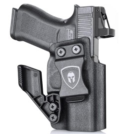WARRIORLAND IWB Kydex w/Claw & Optics Cut Holster, Compatible with Glock 43 / G43X (No Rail Version Only), Inside The Waistband Concealed Carry, Adj. Posi-Click Retention & Cant, Right Hand