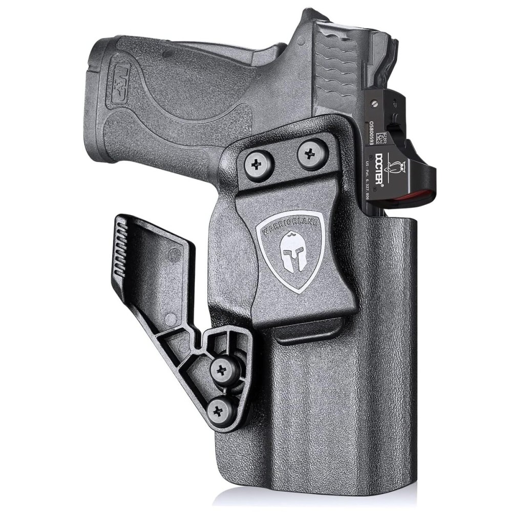 M&P Shield 9mm / 380 EZ Holster, IWB Kydex w/Claw & Optics Cut, Tailored Fit: S&W M&P Shield 9mm EZ & Shield 380 EZ Pistol, Inside Waistband Concealed Carry, Adj. Posi-Click Retention & Cant, Right