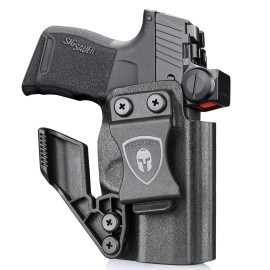 WARRIORLAND IWB Kydex Holster, Exclusively and Solely Fit for Sig P365 /P365X /P365 SAS Only, Not for P365XL /P365-XMACRO or Other P365 Models, Appendix Conceal Carry, Adj. Posi-Click Retention & Cant