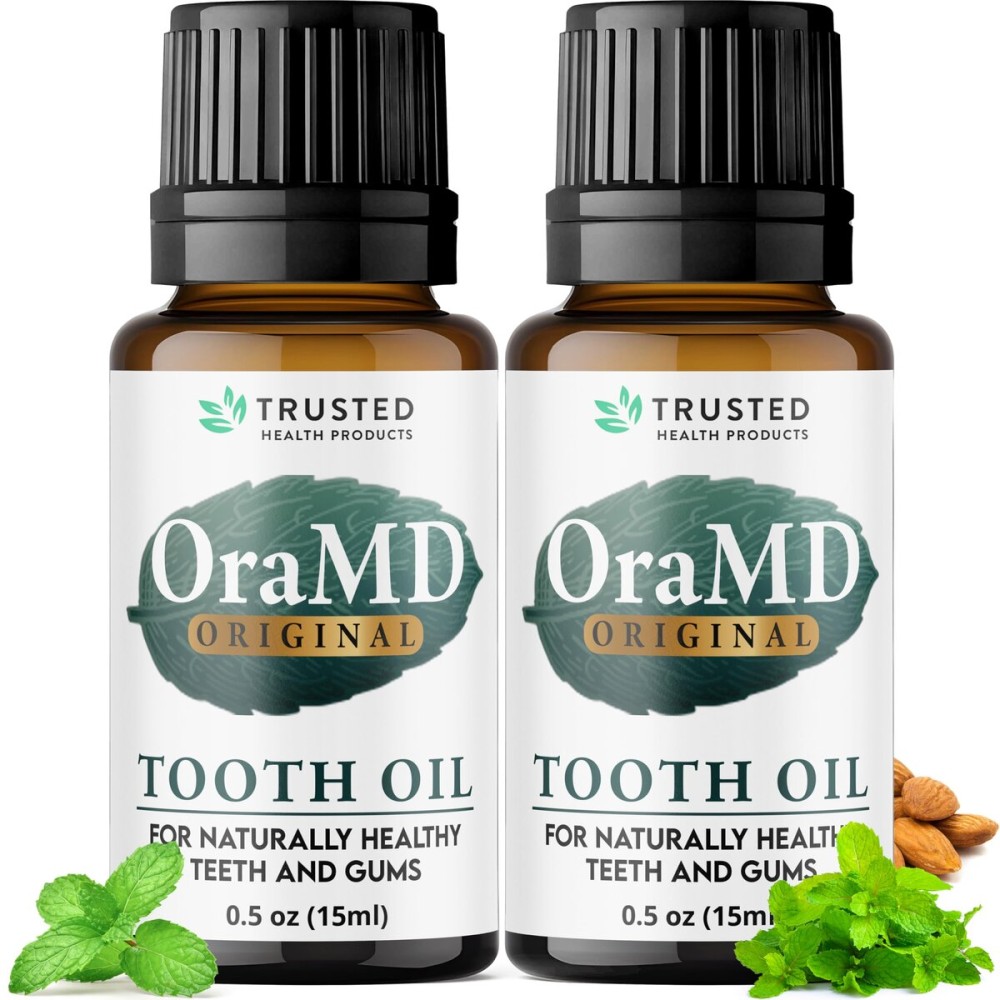 OraMD 4-in-1 Original Strength Tooth Oil- Clinically Tested Gum Disease Treatment, Gingivitis Treatment and Sensitive Teeth and Gums - All-Natural Solution (2-Pack)