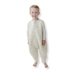 Tealbee Dreamsuit Toddler Sleep Sack with Feet - Walker Sleep Bag with Legs, Rayon made from Bamboo, All Season 1.2 TOG, 2-Way Zipper, 2T-3T - Moons&Stars