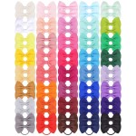 Baby Hair Ties with Bows, 80-Piece Small Elastic Toddler Ponytail Holders for Baby Girls Infants Kids Hair Accessories (2 Inch)