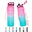 Enerbone 32 oz Water Bottle, Leakproof BPA & Toxic Free, Motivational Water Bottle with Times to Drink and Straw, Fitness Sports Water Bottle with Strap for Office, Gym, Outdoor Sports, Pink-Green