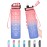 Enerbone 32 oz Water Bottle, Leakproof BPA & Toxic Free, Motivational Water Bottle with Times to Drink and Straw, Fitness Sports Water Bottle with Strap for Office, Gym, Outdoor Sports, Pink-Blue