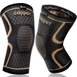 Copper Knee Braces for Men and Women (2 pack) -Knee Supports Copper Compression Knee Sleeve for Knee Pain, Arthritis, Sports and Recovery Support (Large)