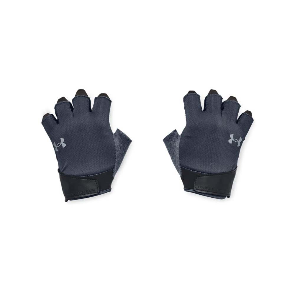 Under Armour Men\'s Training Half Finger Gloves, (044) Downpour Gray/Black/Harbor Blue, XX-Large