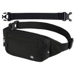 WATERFLY Fanny Pack Waist Bag: Small Hip Pouch Bum Bag Fannie Pack Phanny Fannypack Waistpack Bumbag Beltbag Sport Slim Fashionable for Jogging Hiking Hiker Woman Man