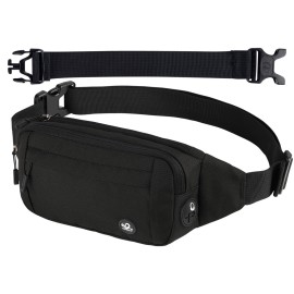 WATERFLY Fanny Pack Waist Bag: Small Hip Pouch Bum Bag Fannie Pack Phanny Fannypack Waistpack Bumbag Beltbag Sport Slim Fashionable for Jogging Hiking Hiker Woman Man