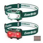 EverBrite Headlamp, 2 Pack Kids Headlamp with Red Light and Memory Function, Head Lamp for Adults and Kids with 5 Modes, Bright Headlamps for Camping, Running, Christmas Gifts, Batteries Included