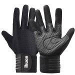 ihuan Weight Lifting Gym Workout Gloves Full Finger with Wrist Wrap Support for Men & Women, Full Palm Protection, for Weightlifting, Training, Fitness, Hanging, Pull ups