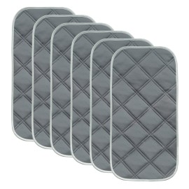 Sunny zzzZZ 6 Pack Baby Waterproof Changing Pad Liners - Quilted Thicker Ultra Soft Changing Table Cover Liners - Durable & Easy to Clean - Grey - 23 x 11