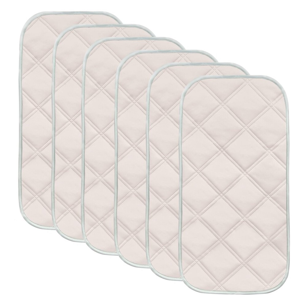 Sunny zzzZZ 6 Pack Baby Waterproof Changing Pad Liners - Quilted Thicker Ultra Soft Changing Table Cover Liners - Durable & Easy to Clean - Pink - 23 x 11