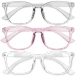Gaoye Stylish Blue Light Glasses for Woman - Computer Glasses for Blue Light Blocking - Lightweight Frames - 3 pack