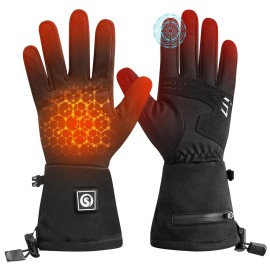 Heated Glove Liners for Men Women,Rechargeable Electric Battery Heating Riding Ski Snowboarding Hiking Cycling Hunting Thin Gloves Hand Warmer (Silicone Grip Liner, XX-Small)