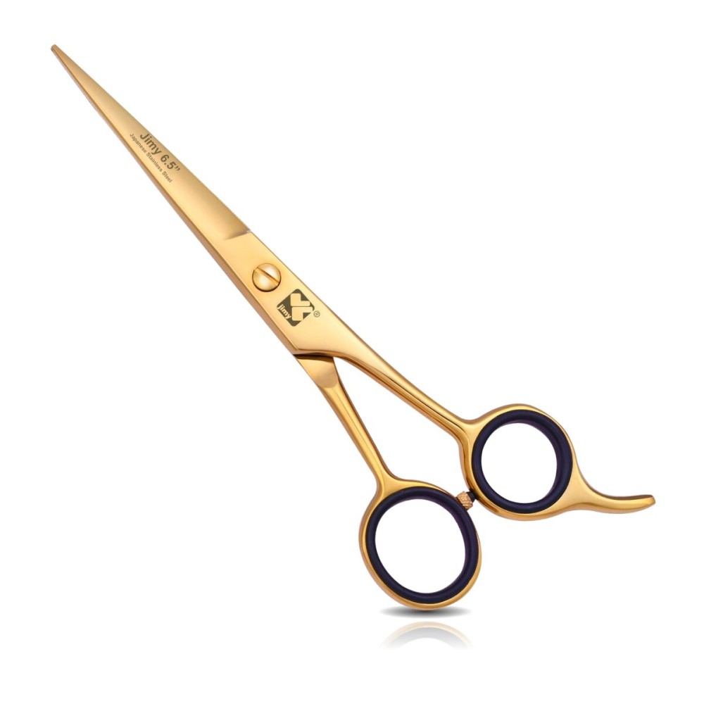 Jimy 6.5 Hair Scissors Professional - Ultra Sharp Razor Edge Stainless-Steel Scissors to Cut Hair - Ergonomic Design Salon Quality Hair Shears for Men, Women & Barbers