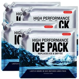 ABOXOBOG Reusable Ice Packs for Coolers Long Lasting Gel Freezer Packs for Cooler Bag Backpacks, Lunch Box, Cooler Bag, Keeps Food Cold Fresh (Small Set of 4)