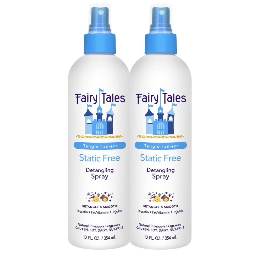Fairy Tales Tangle Tamer Static Free Detangling Spray - Detangler Spray for Kids - Paraben Free, Sulfate Free, Gluten Free, Nut Free - 12 oz (2 pack)