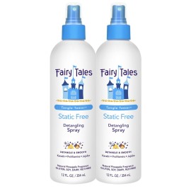 Fairy Tales Tangle Tamer Static Free Detangling Spray - Detangler Spray for Kids - Paraben Free, Sulfate Free, Gluten Free, Nut Free - 12 oz (2 pack)