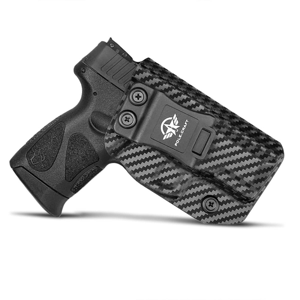 Taurus G2C PT111 Holster, Carbon Fiber IWB KYDEX for G2C Taurus Holster & Millennium PT111 G2 PT140 9mm Pistol - Inside Waistband Pistol Case (Black, Right)