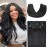 Honsoo Clip in Hair Extensions Black Women Natural Black 70g 7pcs 12Inch Straight Natural & Solft Clip ins Real Human Hair