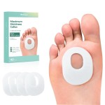 Welnove 42pcs Callus Pad with Water-Resistant Self-Stick Adhesive, Protects Foot, Heel and Toes from Rubbing and Friction,Oval Shape Design,Reduce Pressure and Friction from Shoes Rubbing-White