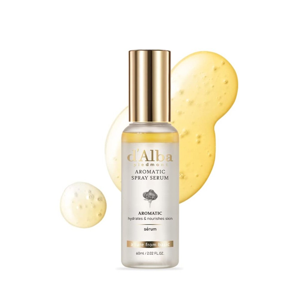 d\'alba Piedmont Italian White Truffle First Aromatic Spray Serum, Fragrant VEGAN Glowy Antioxidant Face Mist, Deep Hydration Skin Firmness, Korean Skin Care (2.02 fl.oz)