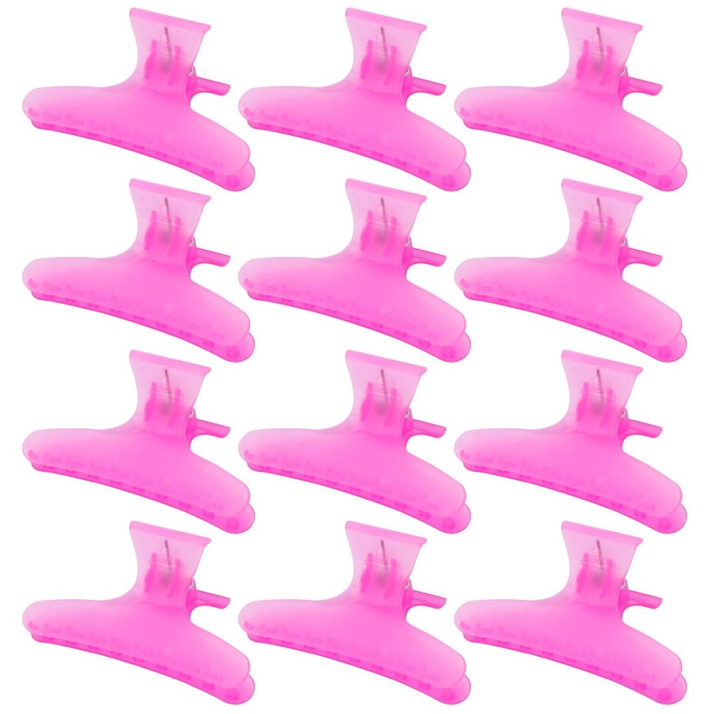 Ondder Rose Red Butterfly Hair Claws Clamps for Sectioning, Coloring, and Styling - Pro Salon Hair Accessories for Women, Girls, Men