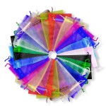 YHJZ 100PCS Organza Bags, 4x6 inches (10x15cm) Small Mesh Bags Drawstring, Jewelry Gift Pouches for Wedding, Party, Festival, Bathroom Soaps (Multicolor)