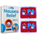 P6 Motion Sickness Bands for Adults Wristbands for Anti Nausea Sea Cruise Travel Car Pregnancy Morning Sickness All-Natural Non Drowsy Relief Acupressure Treatment (2 Pack, Red - Red)