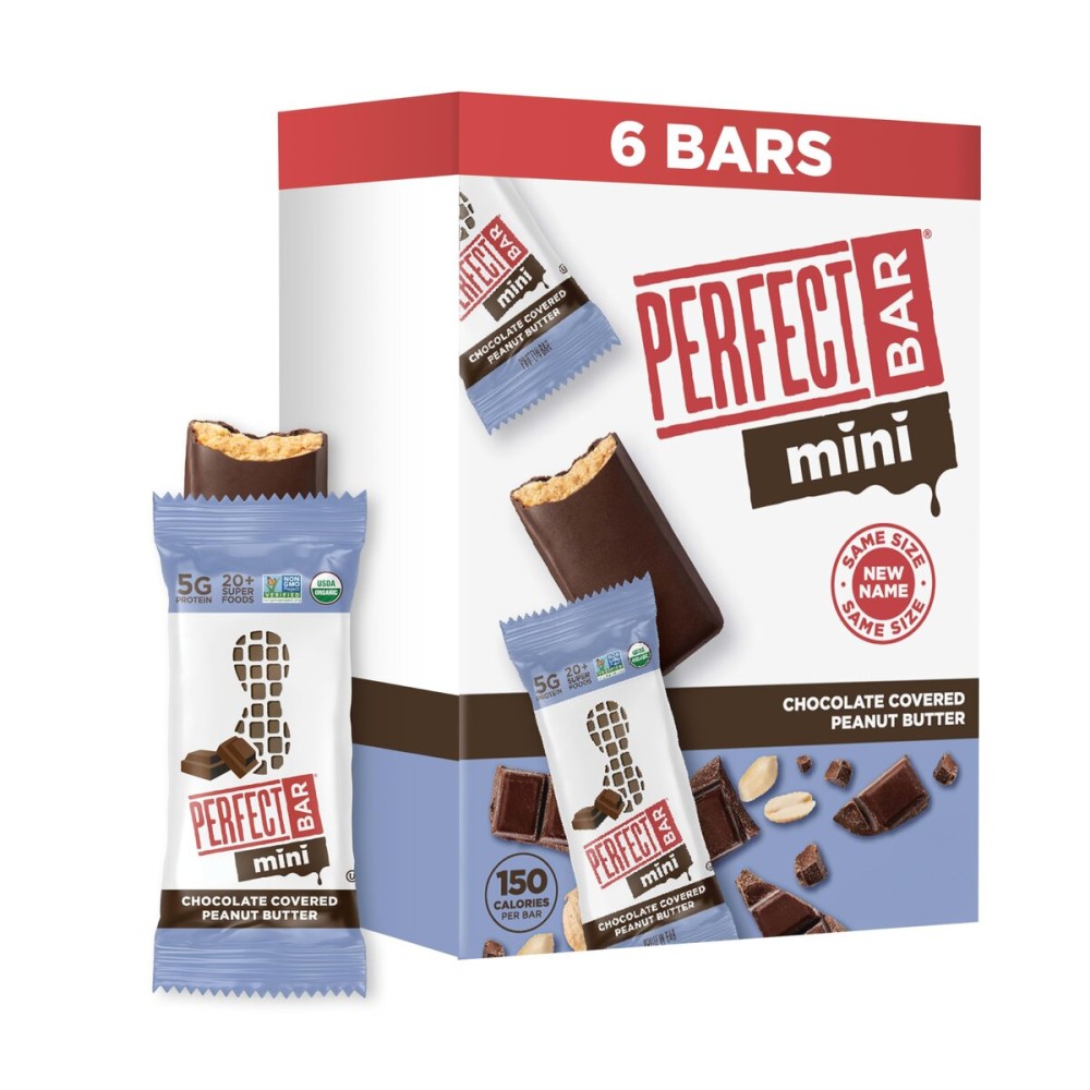 Perfect Bar Mini Gluten-Free Chocolate Covered Peanut Butter Protein Bar, 6 count, 1.05 oz