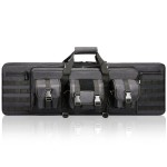 DULCE DOM Double Rifle Case Soft Padded Long Rifle Bag, Tactical Gun Case Storage for Shotguns Shooting Hunting Dual Carrying Backpack Accessories 36