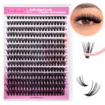 Cluster Lashes 40D Large Tray DIY Eyelash Extension Mix Individual Lashes C Curl Faux Mink Eyelash Clusters Premade Fans Volume Lash Clusters (40D-0.07-C, 8-16mm)